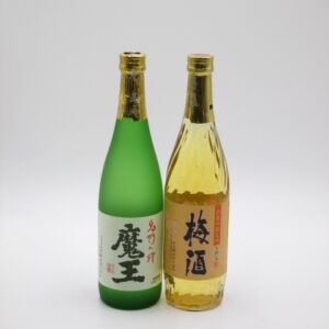 魔王(720ml)1本+梅酒（720ml）1本　白玉醸造720ml　合計2本セット（箱代165円込価格）※他の商品との混載の場合は箱代分（165円）は値引きさせていただきます。